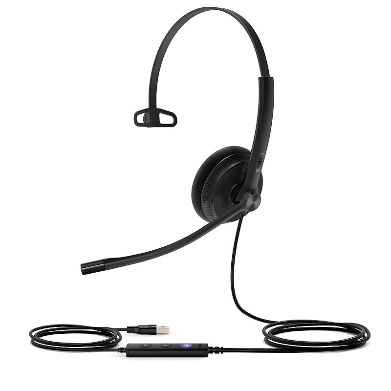 YeaLink UH34 Lite Noise Canceling Mono On-Ear Headset, MT Certified (1308046) image 1