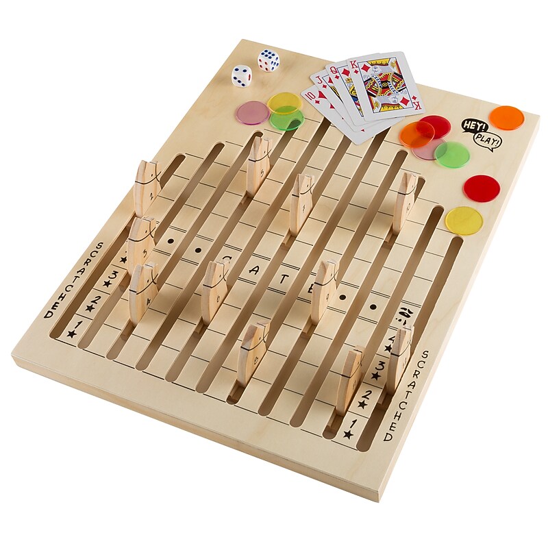 Hey! Play! Wooden Horse Race Board Game (80-DDH) image 1