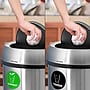 Alpine Industries Stainless Steel Indoor Compost and Trash Can with Swivel Lid, 34 Gallon, Silver, 2/Pack (ALP470-65L-1-CO-T)~#|#~21E5970C-82CF-43DD-BDE6C1F156ADD203_sc7