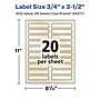 Avery Pearlized Ivory Rectangle Multipurpose Labels, .75" x 3.5", Ivory, 500/Pack (94217)~#|#~21E5D3D9-C0E7-4813-8F2E4BF1B12D277C_sc7