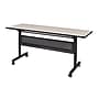 Regency Kobe Flip Top with Modesty Panel 60" x 24" Metal and Wood Training Table, Maple (MKFTM6024PL)~#|#~21EC51CA-41F0-425C-8FC9C7BD65064DCA_sc7