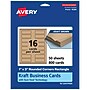 Avery Business Cards, 1" x 3", Matte Kraft Brown, 800/Box (95284)~#|#~21F3972C-7778-4156-9D8F0DFEE507D824_sc7