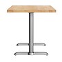 Flash Furniture Bennett Wooden Commercial Indoor Table, 48" x 30", Natural Top/Silver Base (GSF3048NTT0522S)~#|#~21FC113C-03FE-48BF-ACC8B5DEE88AA3D8_sc7