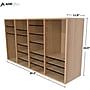 AdirOffice 500 Series 36-Compartment Literature Organizers, 39.3" x 11.8", Medium Oak, 2/Pack (500-36-MEO-2PK)~#|#~21FC7D8B-8AF7-45E4-A88132D2D3D23818_sc7