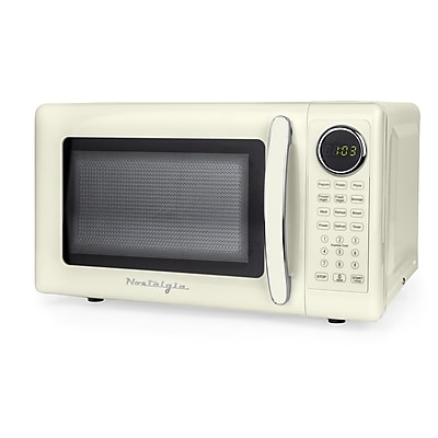 Nostalgia Retro 0.7 cu. ft. Countertop Microwave, Ivory (NRMOPMSW7IVY6A) Simolary simolary.com