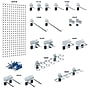 Triton Products LocBoard 18" x 36" x 9/16" Steel Square Hole Pegboard, 18 Assorted Hooks (LB18-1WH-KIT)~#|#~22083BA9-B441-481E-B8E9F059BBF7980F_sc7