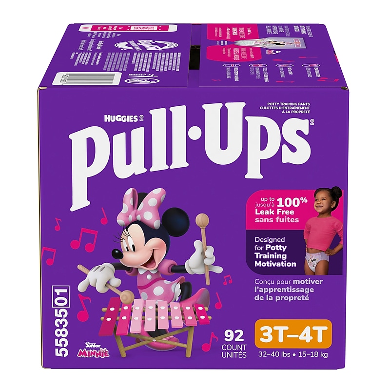 Huggies Pull-Ups Potty Training Pants, Girls 3T-4T, 92/Carton (55835) image 1