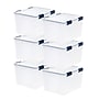 Iris WeatherPro 46 Qt. Latch Lid Storage Bin, Clear, 6/Carton (110455CT)~#|#~221249F7-9E54-41B0-99E3FA274A40322E_sc7