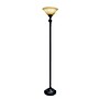 Elegant Designs 71" 1 Light Torchiere Floor Lamp with Marbelized Amber Glass Shade, Restoration Bronze (LF2001-RBZ)~#|#~22160A02-7427-49BA-B50C11984233B93D_sc7
