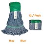 Baseline Blend Twist Mop Head, 16 oz., Blue, 12/Carton (CLM-303MWB-CT)~#|#~221B3EF8-1715-4EA7-A85C0C3BD629CEA3_sc7
