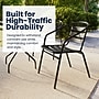 Flash Furniture Lila 23.5'' Square Table with 2 Slat Stack Chairs, Black (TLH0731SQ017CB2)~#|#~221C0ACD-BA4D-4C33-B23904711BF2D9AF_sc7