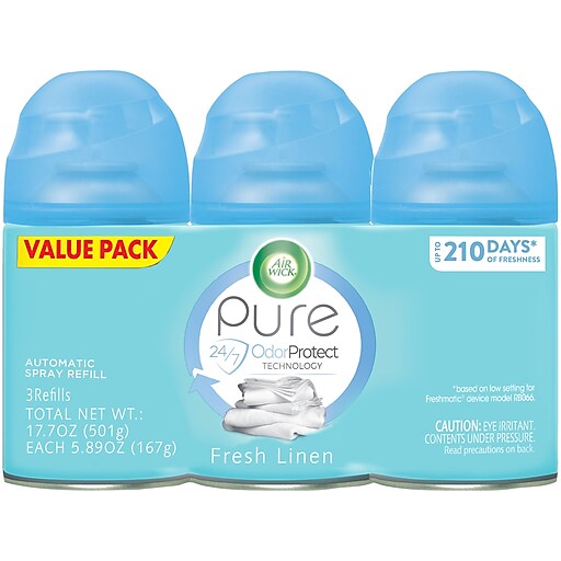 Air Wick Pure Freshmatic Ultra Air Freshener Spray Triple Refill, Fresh