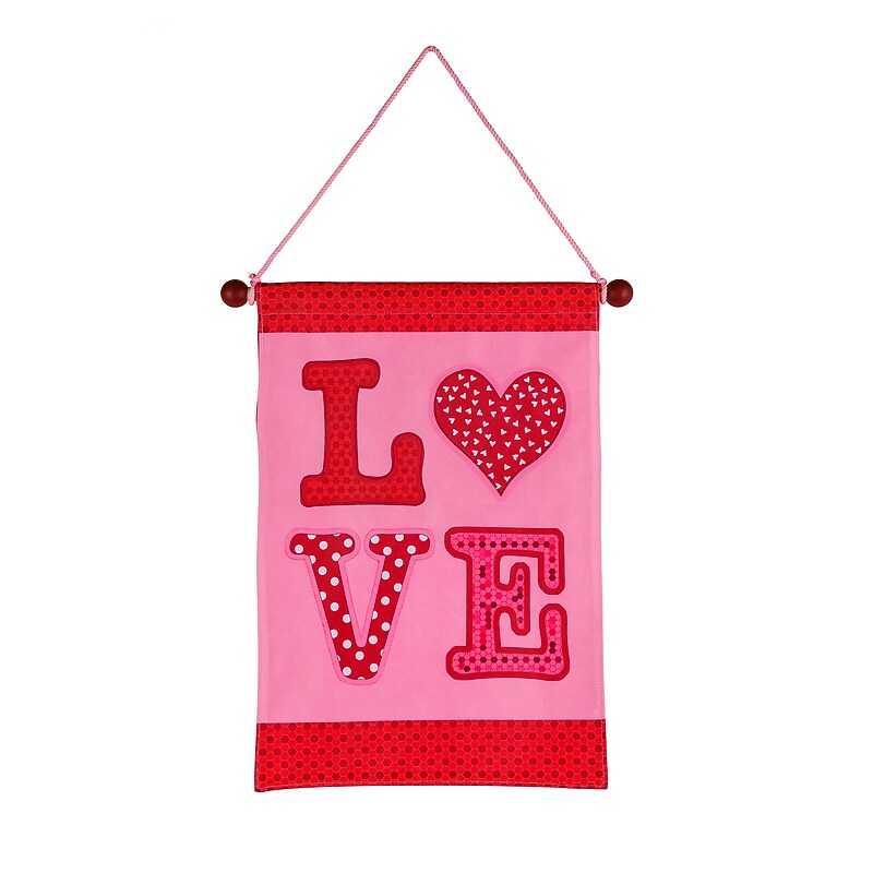 National Tree Company 18" Valentine's "Love" Banner (AH63-PFY21013-1) image 1