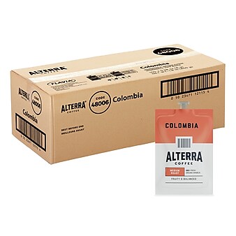 FLAVIA ALTERRA Colombia Coffee Freshpacks, Medium Roast, .28 oz., 100/Carton (MDRA180)
