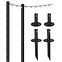 Excello Global Products Bistro Pole for String Lights with 50' G40 Lights, Black, 2/Pack (EGP-HD-0360)~#|#~2231F250-E759-4BFA-96AE0F1860E48DF1_sc7