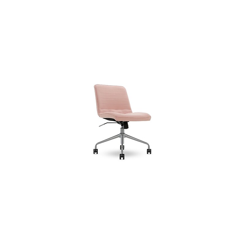 ELLE Decor Adelaide Armless Fabric Task Chair, Pink (48214A) image 1