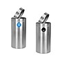 Alpine Industries Stainless Steel Recycling Bin and Trash Can with Open Lid, 27 Gallon, Silver, 2/Pack (ALP475-27-R-T)~#|#~22398716-DD58-4531-8426F4A970139B3C_sc7