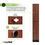 Alpine Industries 72" 2-Tier 1-Column Storage Locker, Walnut (701-W-1-SPW-MK)~#|#~223BEBEB-2C03-4BA7-8C55A38A4861208B_sc7