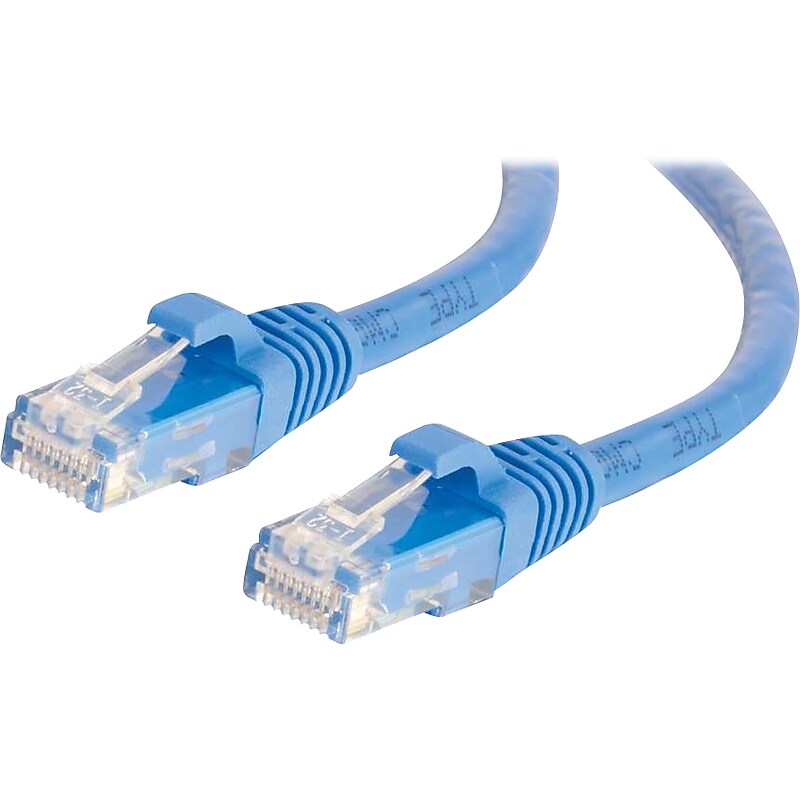 C2G Cables to Go 5' CAT-6 UTP Ethernet Patch Cable, 24 AWG, Blue, 50/Pack (31372) image 1
