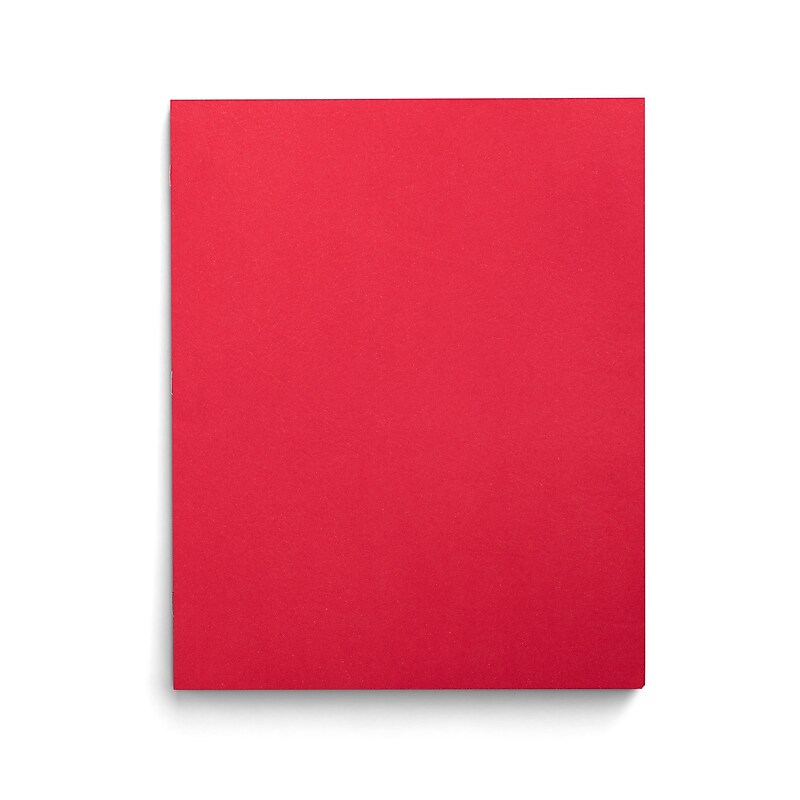 Staples Smooth 2-Pocket Paper Folder with Fasteners, Red, 25/Box (50772/27540-CC) image 1