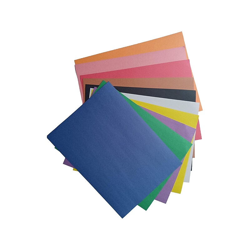 American Paper 9" x 12" Construction Paper, Assorted Colors, 50 Sheets/Pack (CP09AS) image 1
