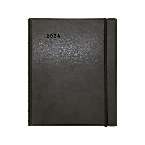 2024 Filofax 8.5" x 10.88" Academic & Calendar Monthly Planner, Black
