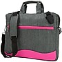 Vangoddy 13" Nylon Laptop Bag, TSA Checkpoint Friendly, Gray/Pink (NBKLEA604)~#|#~2246981B-618B-4175-82BF7BE111B4D328_sc7
