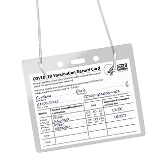 Avery Heavy Duty Hanging-Style Lanyard ID Badge Holder, Clear, 100/Box (2922)
