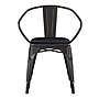 Flash Furniture Luna Indoor-Outdoor Chair with Arms, Black with Black Seat (CH31270BKPL1B)~#|#~225085C7-9EFC-4F16-8DBD0B01C54CBC56_sc7