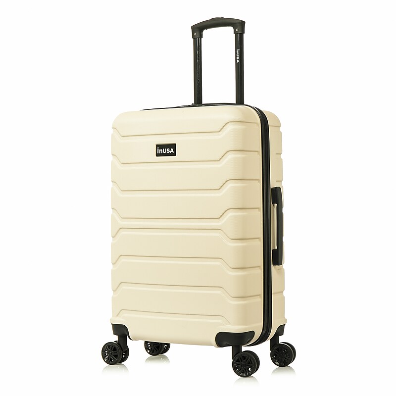 InUSA Trend 27.52" Hardside Suitcase, 4-Wheeled Spinner, TSA Checkpoint Friendly, Sand (IUTRE00M-SAN) image 1