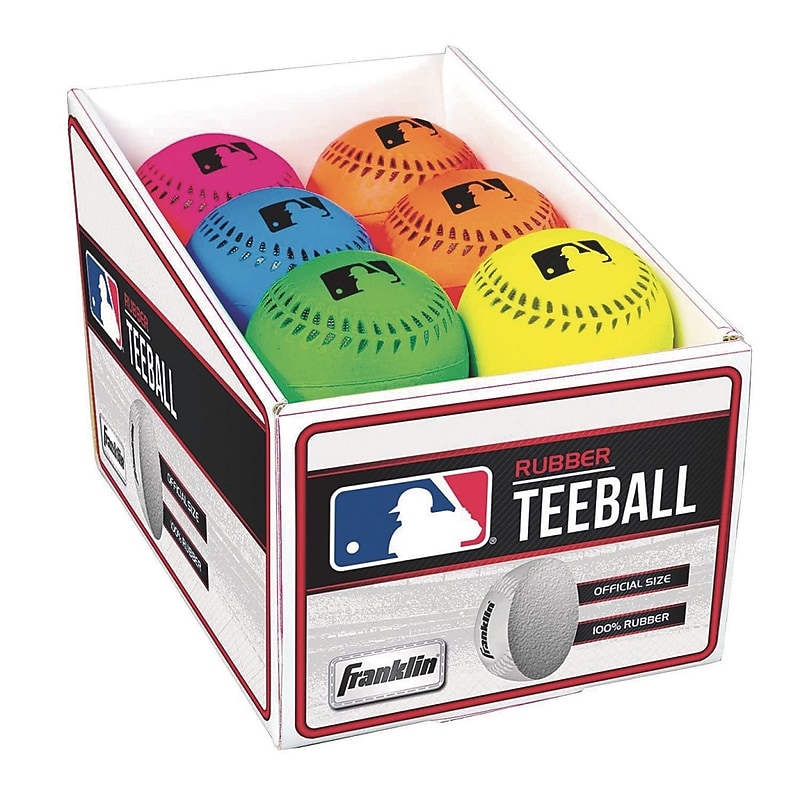 Franklin ProBrite Neon Baseball, Assorted Colors, 12/Pack (W12775) image 1