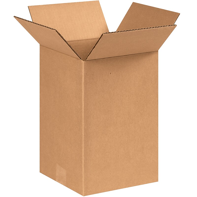 9" x 9" x 12" Shipping Boxes, 32 ECT, Kraft, 25/Bundle (BS090912) image 1