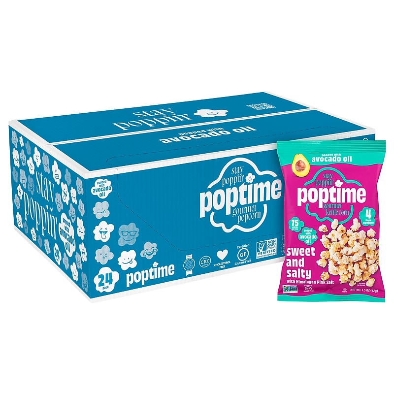 Poptime Avo Sweet & Salty Popcorn, 1.5 oz., 24/Pack (220-02884) image 1