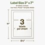 Avery Hemp Rectangle Laser/Inkjet Multipurpose Labels, 3" x 7", Off-White (24/Pack)~#|#~225E1715-7264-4F95-84474F040EC3F016_sc7