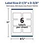 Avery Laser/Inkjet Multipurpose Labels, 3.375"  x 2.3333", Matte White, 1500/Box (94212)~#|#~225FE3AC-7278-4BBE-802305B64A6A44C8_sc7