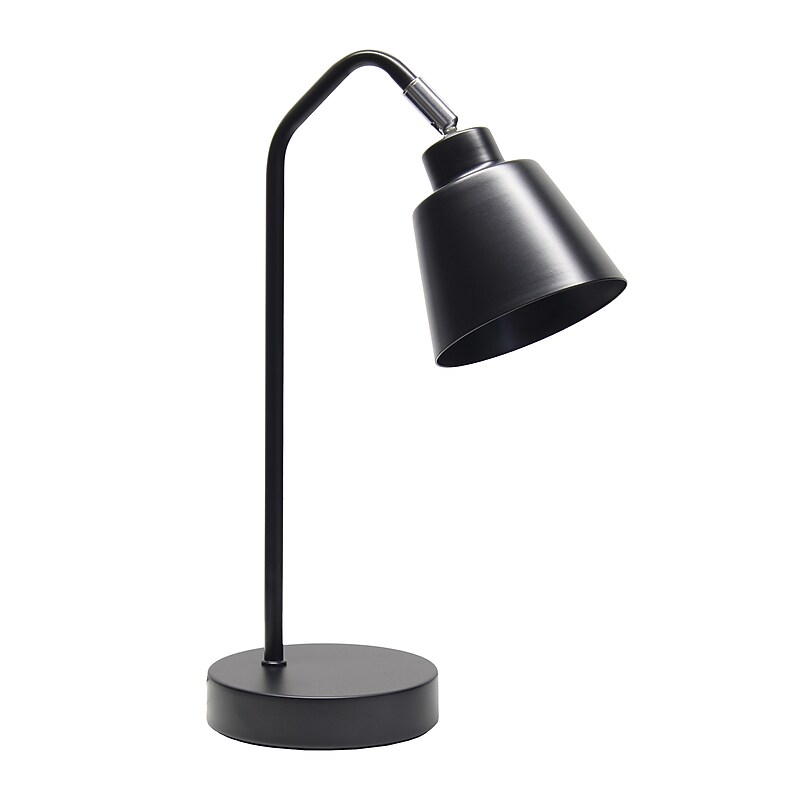Simple Designs Sleek Essentials LED Desk Lamp, 16", Black (LD1077-BLK) image 1