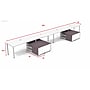 Boss Office Products Simple System 264"W 4-Person Workstation Desk Bundle, Driftwood, 4/Set (SGSD011-102)~#|#~22627669-004A-4061-A2E8C1E8EC89FC11_sc7