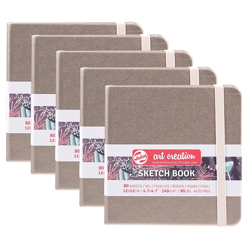 Talens Art Creation 4.7" x 4.7" Sketch Book, 80 Sheets/Book, 5/Bundle (TLN9314244M-5) image 1