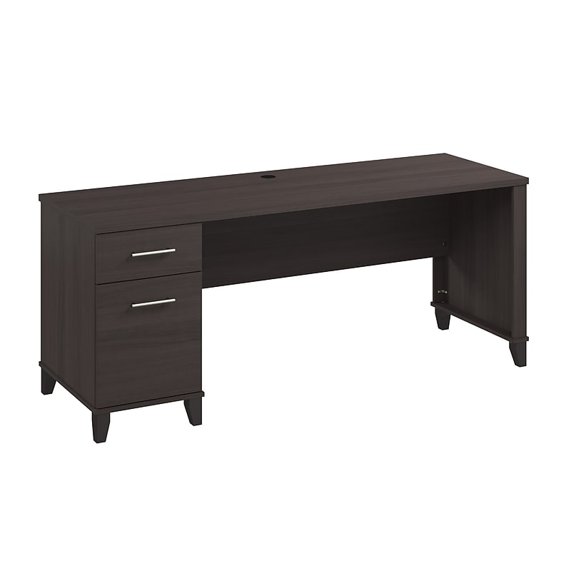 Bush Furniture Somerset 72"W Office Desk with Drawers, Storm Gray (WC81572) image 1