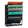 Mind Reader 5-Compartment Mountable Plastic Vertical File Storage, Black (WALLANCH-BLK)~#|#~226DF1FA-46F3-4DCC-92F424800E36B7C8_sc7