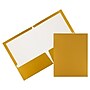 JAM Paper Glossy 3-Hole Punched 2 Pocket Cardstock Presentation Folder, Gold, 100/Box (385GGOB)~#|#~22749717-1B37-4C09-98A1FE4B9FD8103F_sc7