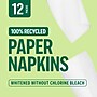 Perk™ Eco Recycled Lunch Napkin, 1-ply, White, 400 Napkins/Pack, 12 Packs/Carton (CW20179-CT)~#|#~227B6E8C-D474-47C9-973436E93CB0FDB9_sc7