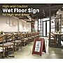 Alpine Industries Wet Floor Sign, 24" x 15", Rubber Wood/Stainless Steel (499-SSB)~#|#~227F63DE-A5D6-4C95-B4E155E2CA758583_sc7