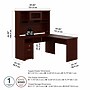 Bush Furniture Cabot 60"W L Shaped Computer Desk with Hutch and Drawers, Harvest Cherry (CAB046HVC)~#|#~2280770B-36E5-44E3-95ACD7A33020D827_sc7