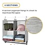 Whitmor 4-Section Fabric Closet Organizer with Built-in Chrome Garment Rod, Gray (5455-10199)~#|#~2284B541-0CC6-4296-B05087FFB6E6C62A_sc7