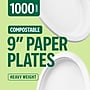 Perk™ Eco Compostable Paper Plates, 9", White, 1000/Pack (CT61287)~#|#~22883E5F-2643-4B54-AD24A23166F81238_sc7