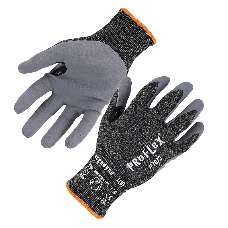 ProFlex 7073 Cut-Resistant Nitrile Coated Gloves, XL, 21 Gauge, A7 Cut Level, Gray, Pair(10505) image 1