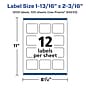 Avery Laser/Inkjet Rectangle Waterproof Multipurpose Labels, 2.1875"  x 1.8125", White, 1200/Box (94233)~#|#~22902B98-88BD-47F3-A37EAD693F1A2993_sc7