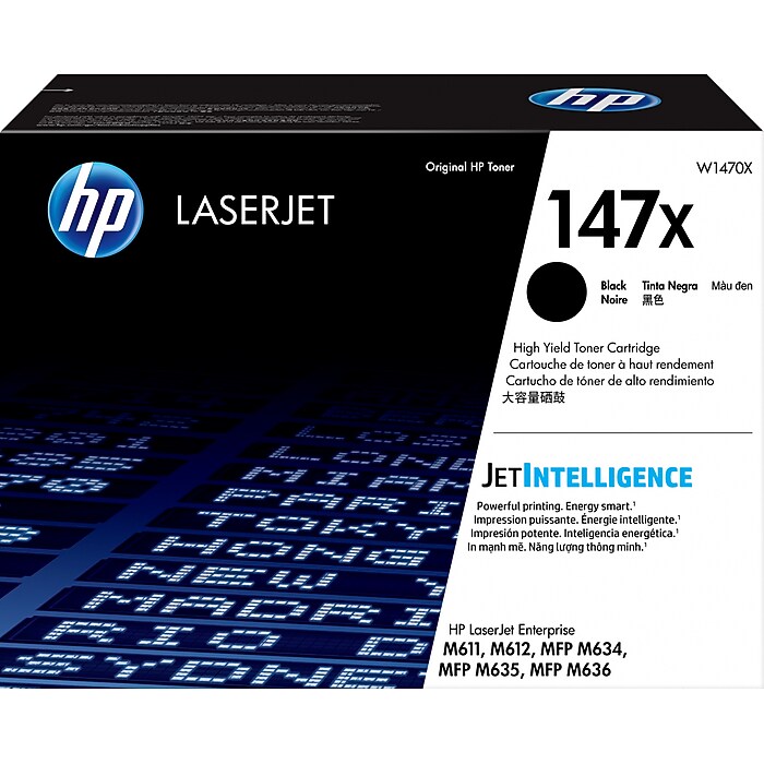 HP 147X Black High Yield Toner Cartridge, Prints Up to