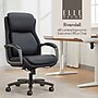 Elle Decor Rivendell AIR Lumbar Ergonomic Vegan Leather Swivel Executive Chair, Black (60124-BLK)~#|#~229565C1-5877-43FA-A0989F2406B25522_sc7